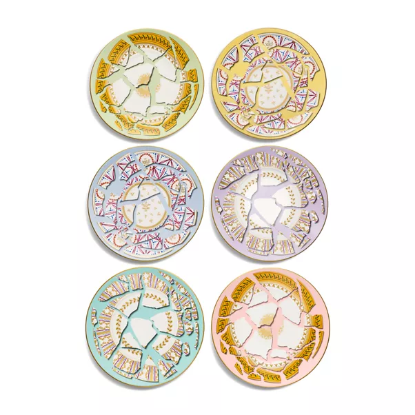 Dessert Plates Set of Six, in Bone China
