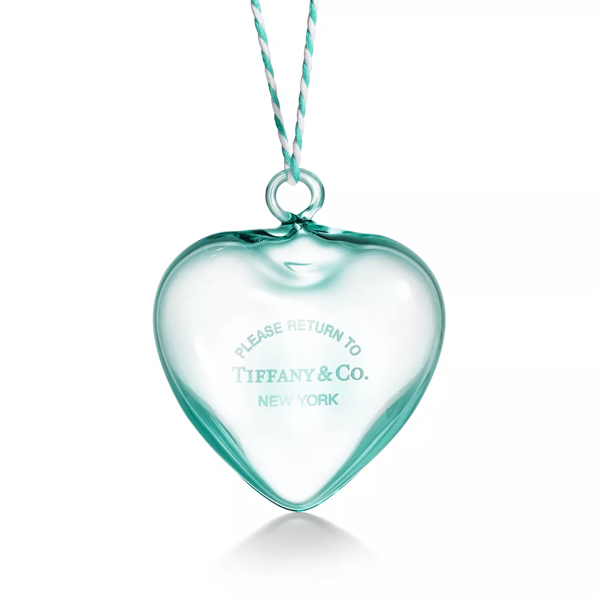 에칭 하트 오너먼트, 블루 크리스탈 글래스