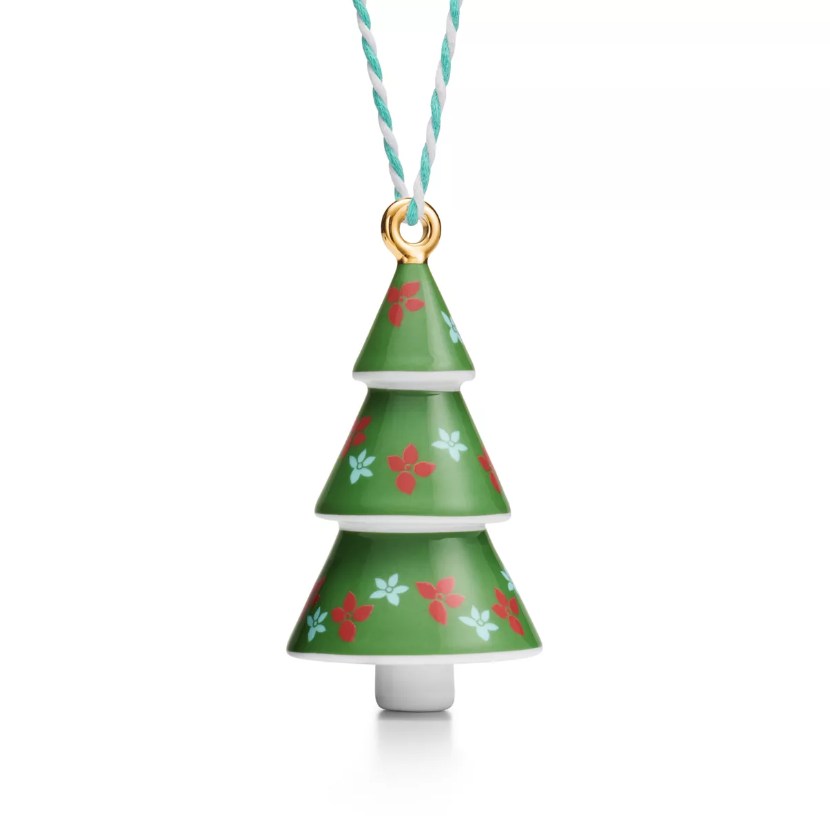 Adorno de &aacute;rbol hawaiano de porcelana multicolor