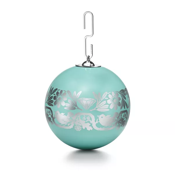Tannenbaumschmuck aus Ton in Tiffany Blue®