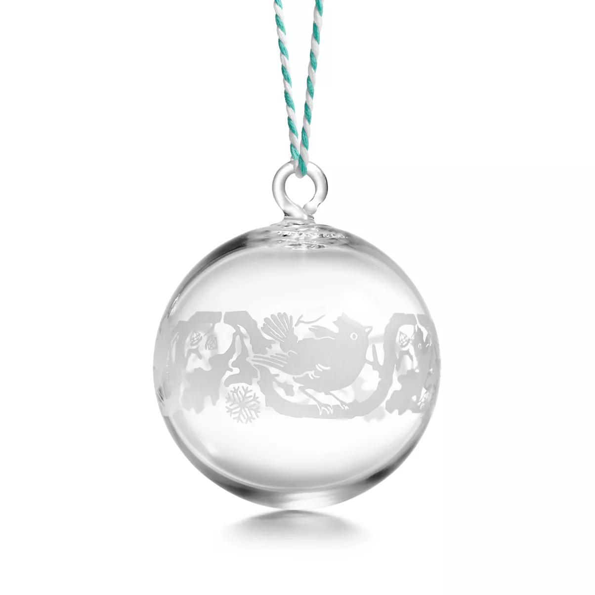 Etched Ornament in Crystal Glass