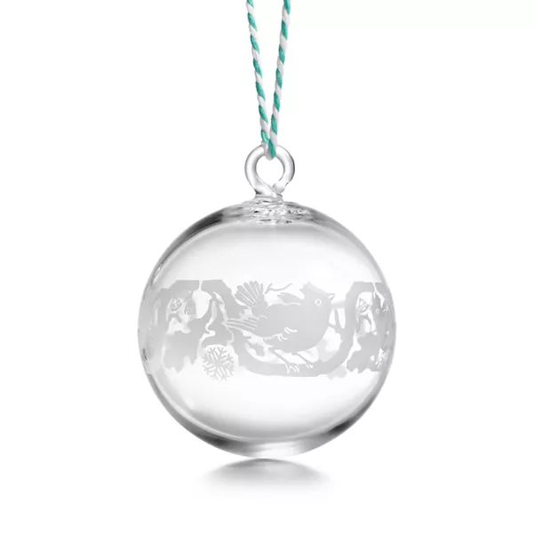 Etched Ornament in Crystal Glass