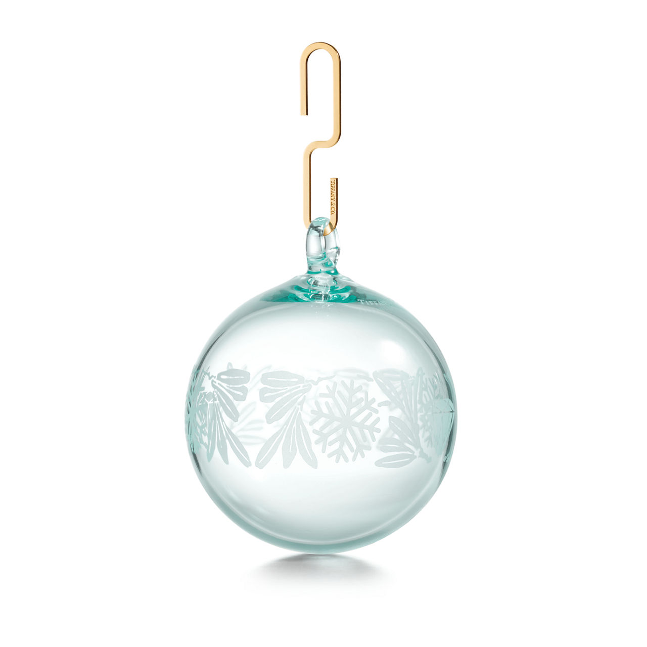 Etched Ornament in Tiffany Blue® Crystal Glass