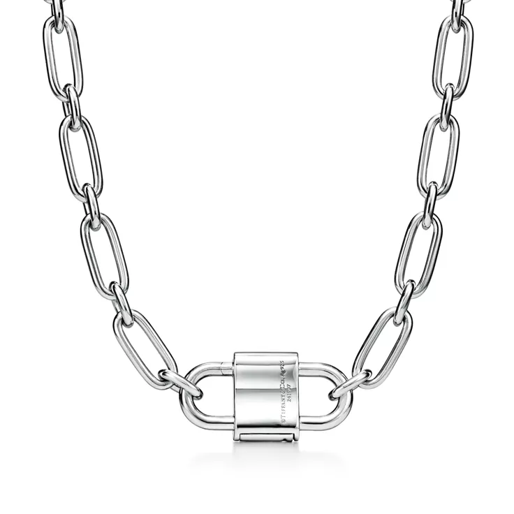 Tiffany 1837&reg;:Large Double Lock Necklace in Sterling Silver, 4