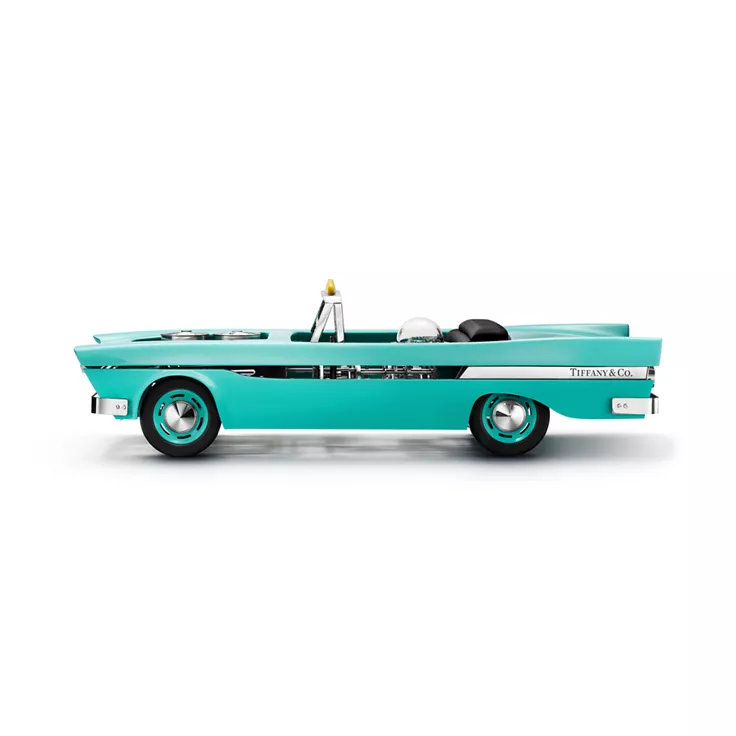 Tiffany Taxi:Clock in Aluminum with Tiffany Blue® Paint, 2