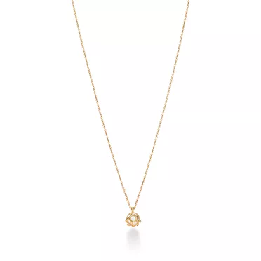 Paloma Picasso®:Olive Leaf Pendant in Yellow Gold with Pearls, 3