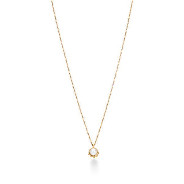 Paloma Picasso®:Olive Leaf Pendant in Yellow Gold with Pearls