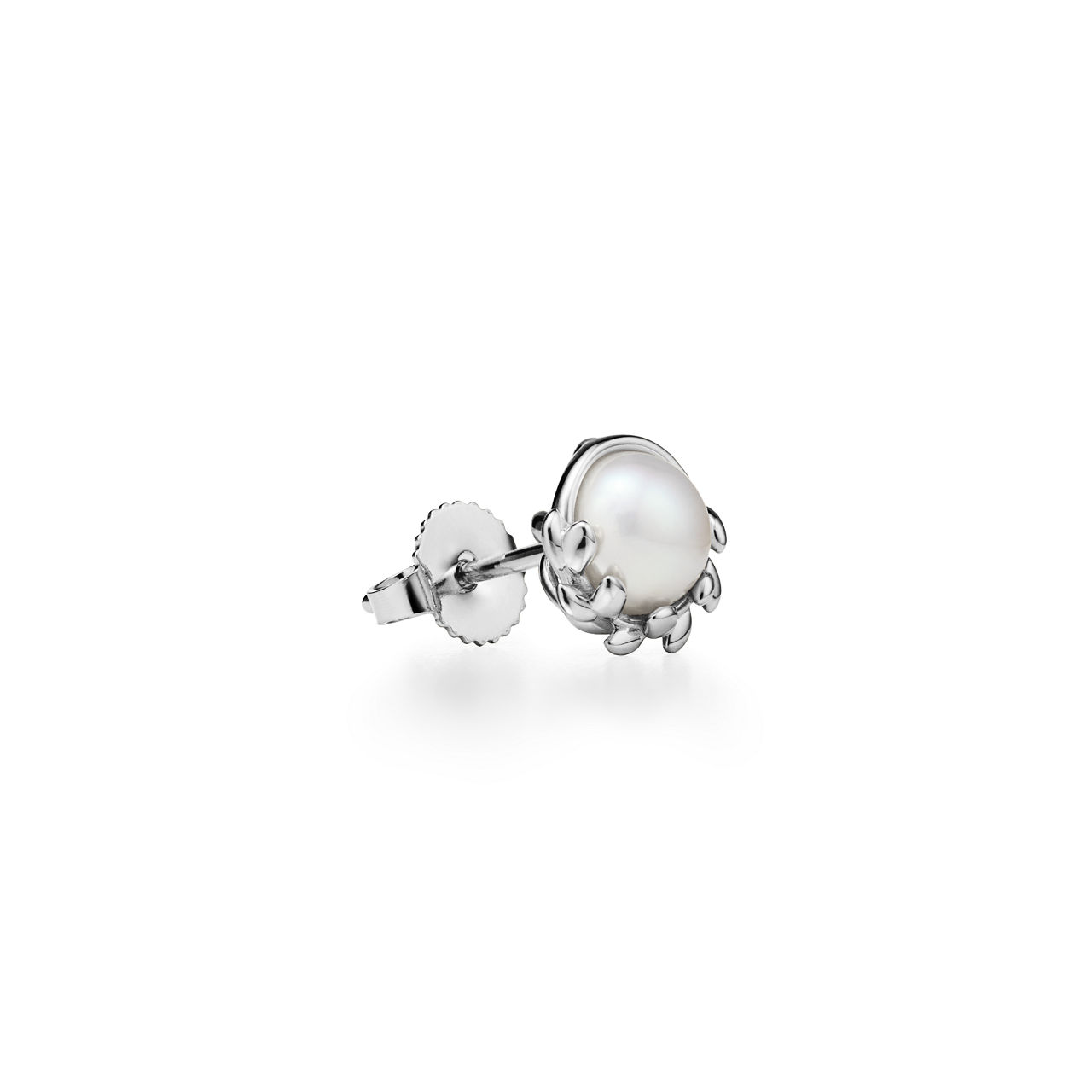 Paloma Picasso®:Olive Leaf Stud Earrings in Sterling Silver with Pearls image number 2