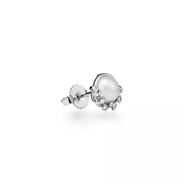 Paloma Picasso®:Olive Leaf Stud Earrings in Sterling Silver with Pearls, 2