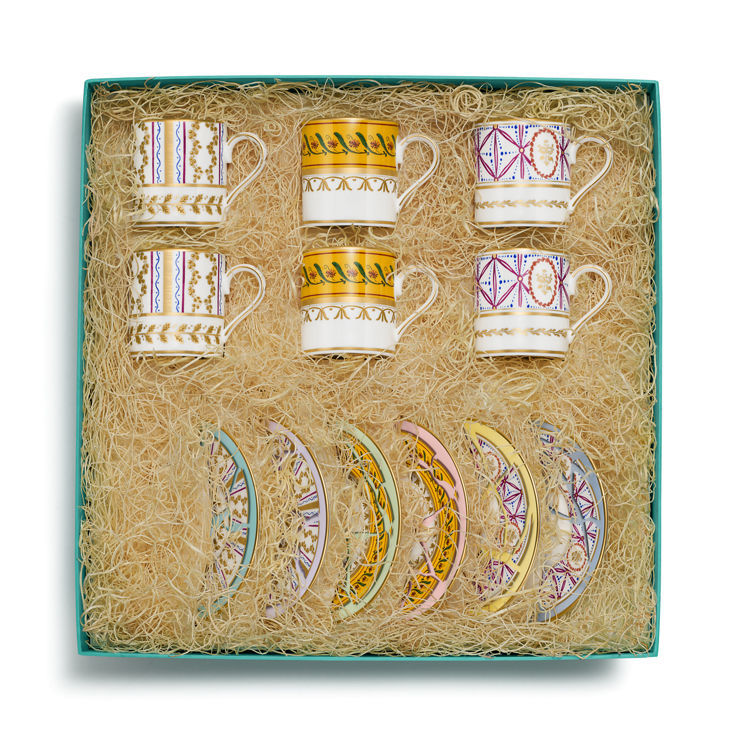 Tiffany & Co. x Fondation César:Espresso Cups Set of Six, in Bone China image number 4