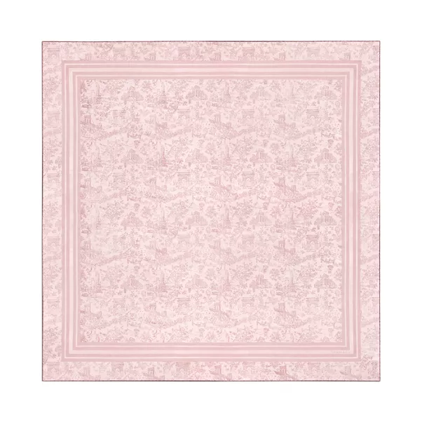 Stole in Crystal Pink Silk and Wool