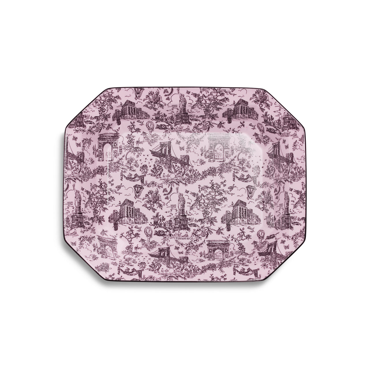Tiffany Toile:Vaciabolsillos de porcelana color rosa morganita imagen número 0