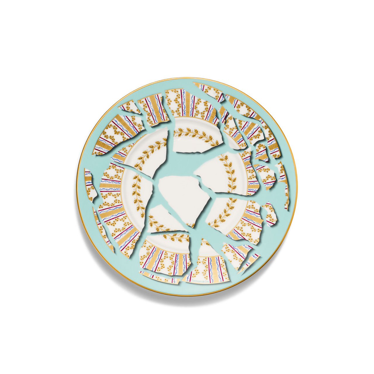 Tiffany & Co. x Fondation César:Dessert Plate in Tiffany Blue® Bone China image number 0