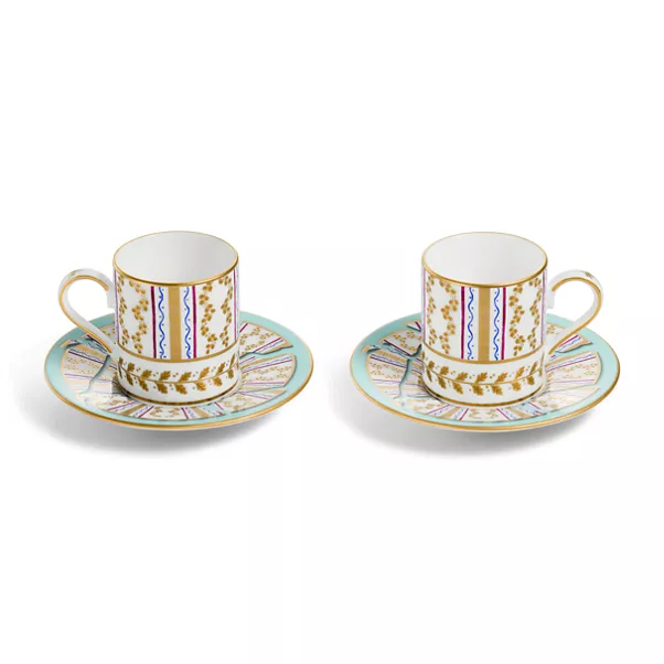 Espresso Cups Set of Two, in Bone China