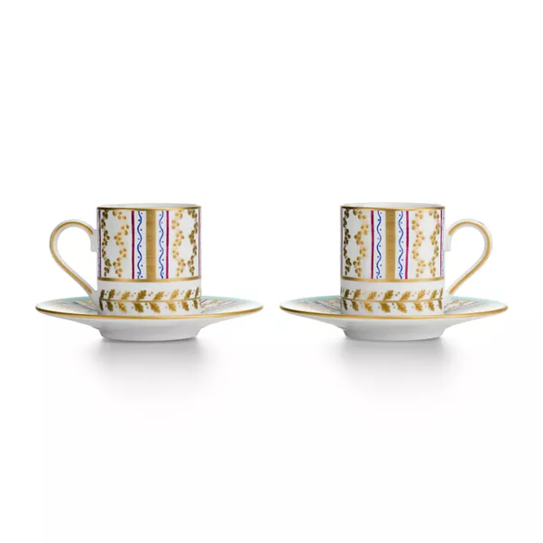 Espresso Cups Set of Two, in Bone China