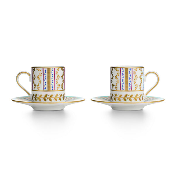 Tiffany & Co. x Fondation César:Espressotassen, 2er-Set aus Porzellan