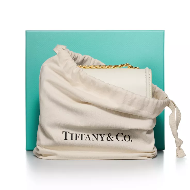 Tiffany & Co. Schlumberger®:Small Ribbons Shoulder Bag in White Leather, 4