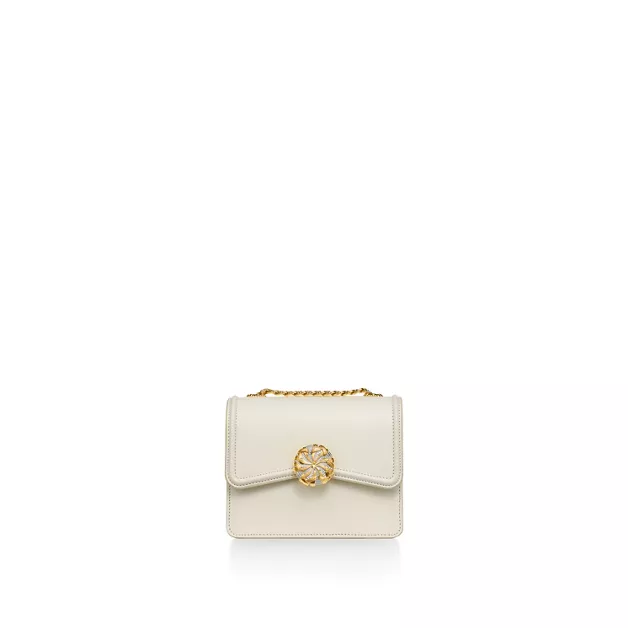 Tiffany & Co. Schlumberger®:Small Ribbons Shoulder Bag in White Leather image number 0