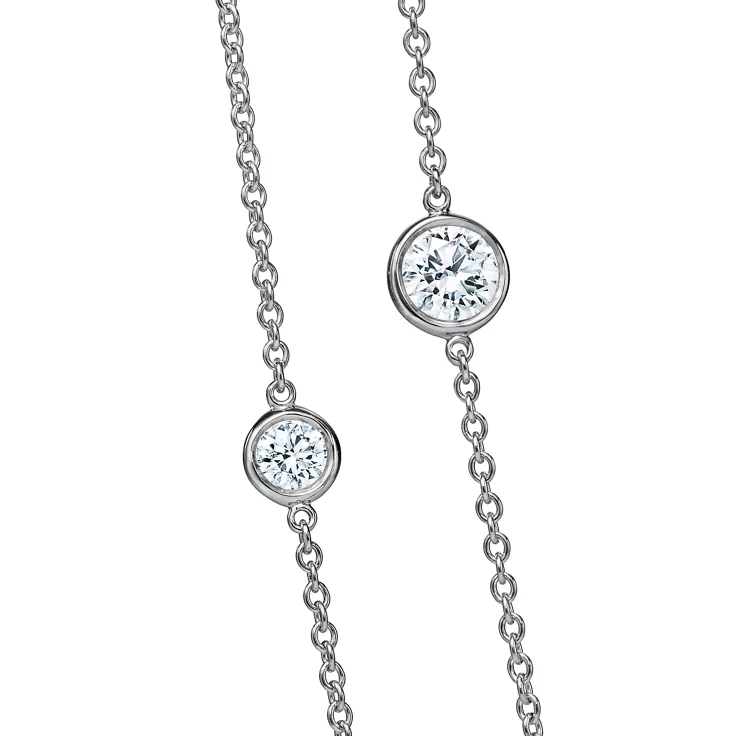Elsa Peretti&reg;:Diamonds by the Yard&reg; Sprinkle Necklace in Platinum, 4