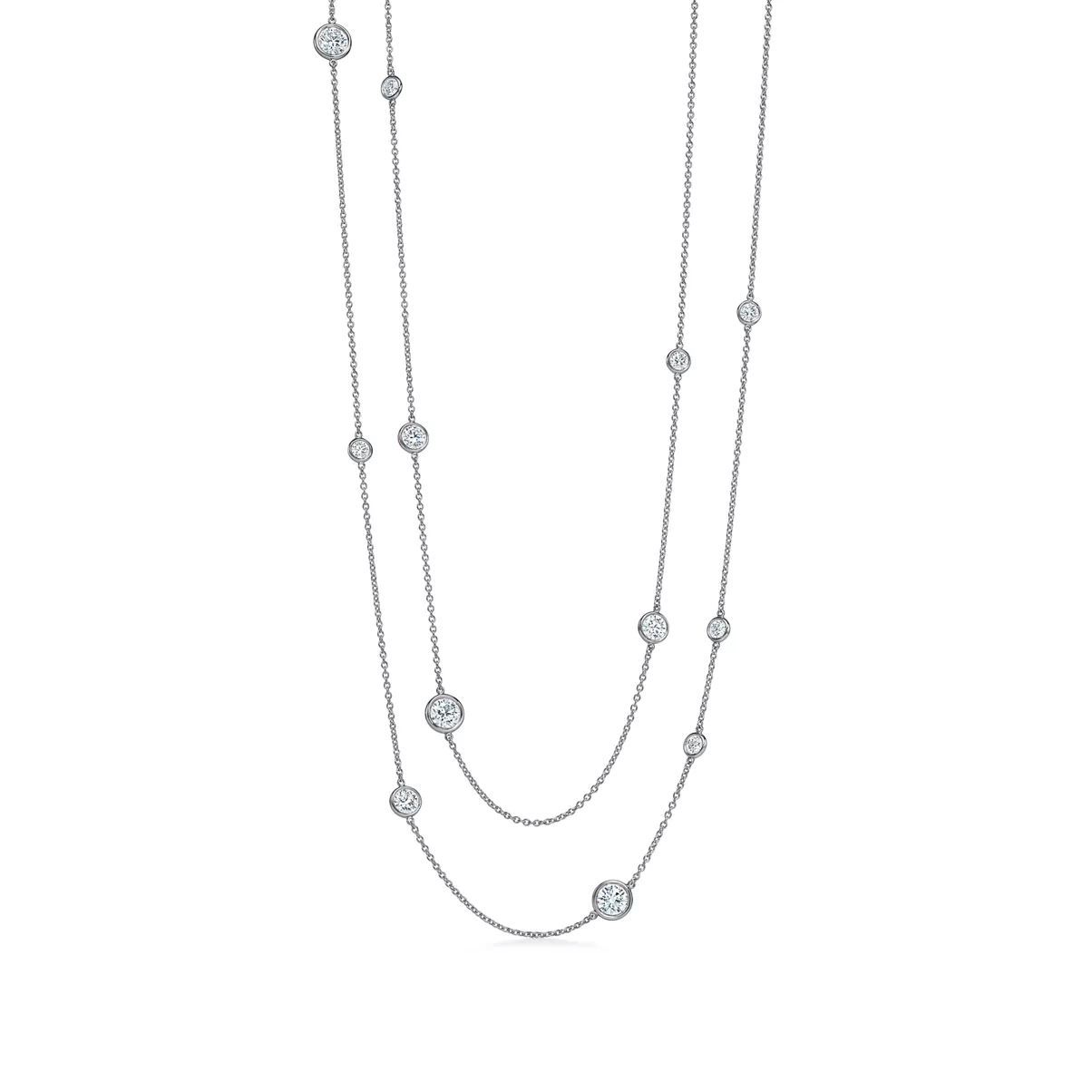 Diamonds by the Yard&reg; Sprinkle Necklace in Platinum