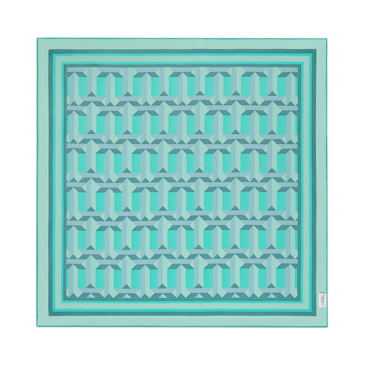 Tiffany T:True quadratischer Schal aus Seide in Tiffany Blue® Bildnummer 2