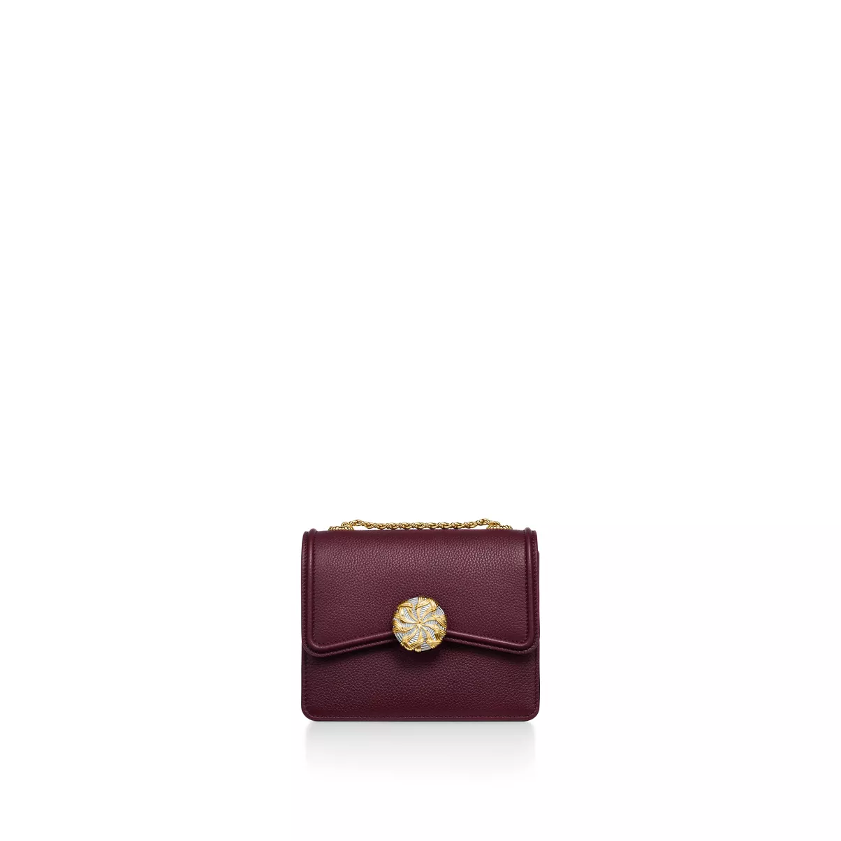 스몰 리본 숄더백, 딥 루비 레더