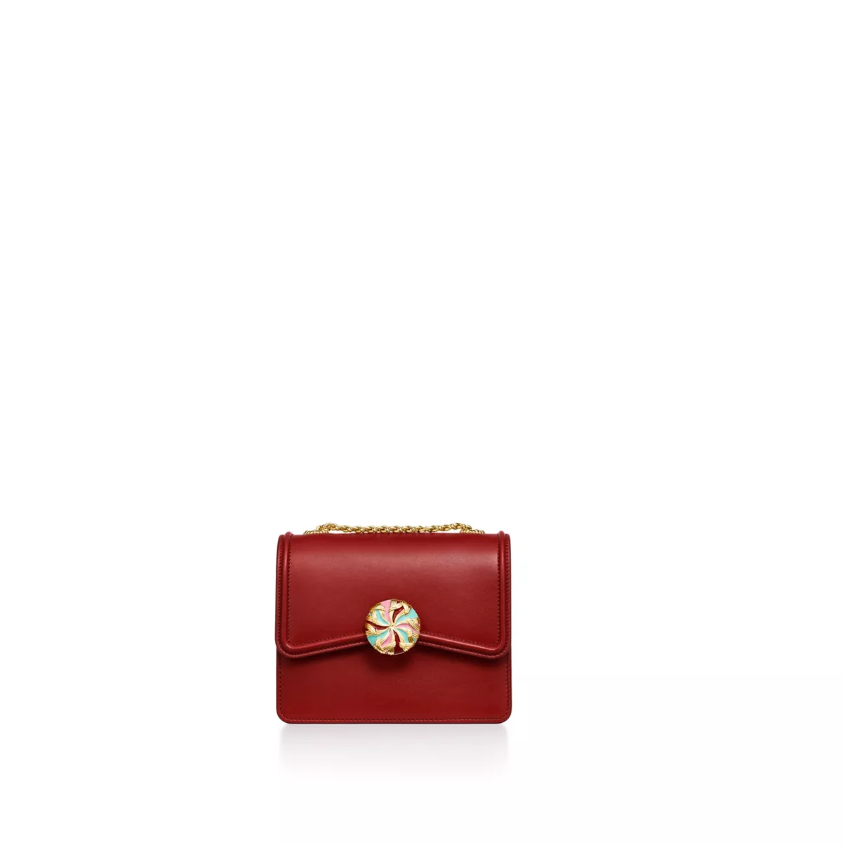 스몰 리본 숄더백, 비비드 루비 레더