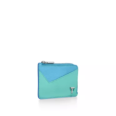 Tiffany T:Zip Card Case in Tiffany Blue® Leather, 2