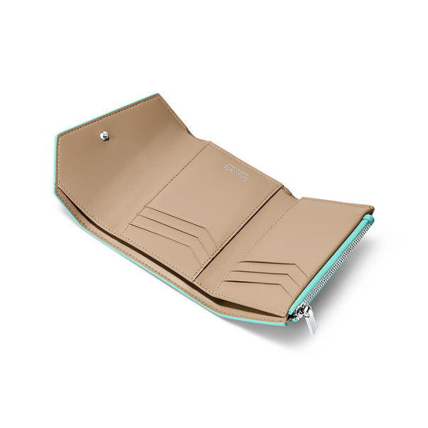 Tiffany T:Cartera pequeña de piel color Tiffany Blue®