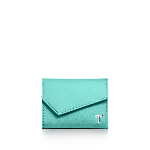 Tiffany T:Cartera pequeña de piel color Tiffany Blue®