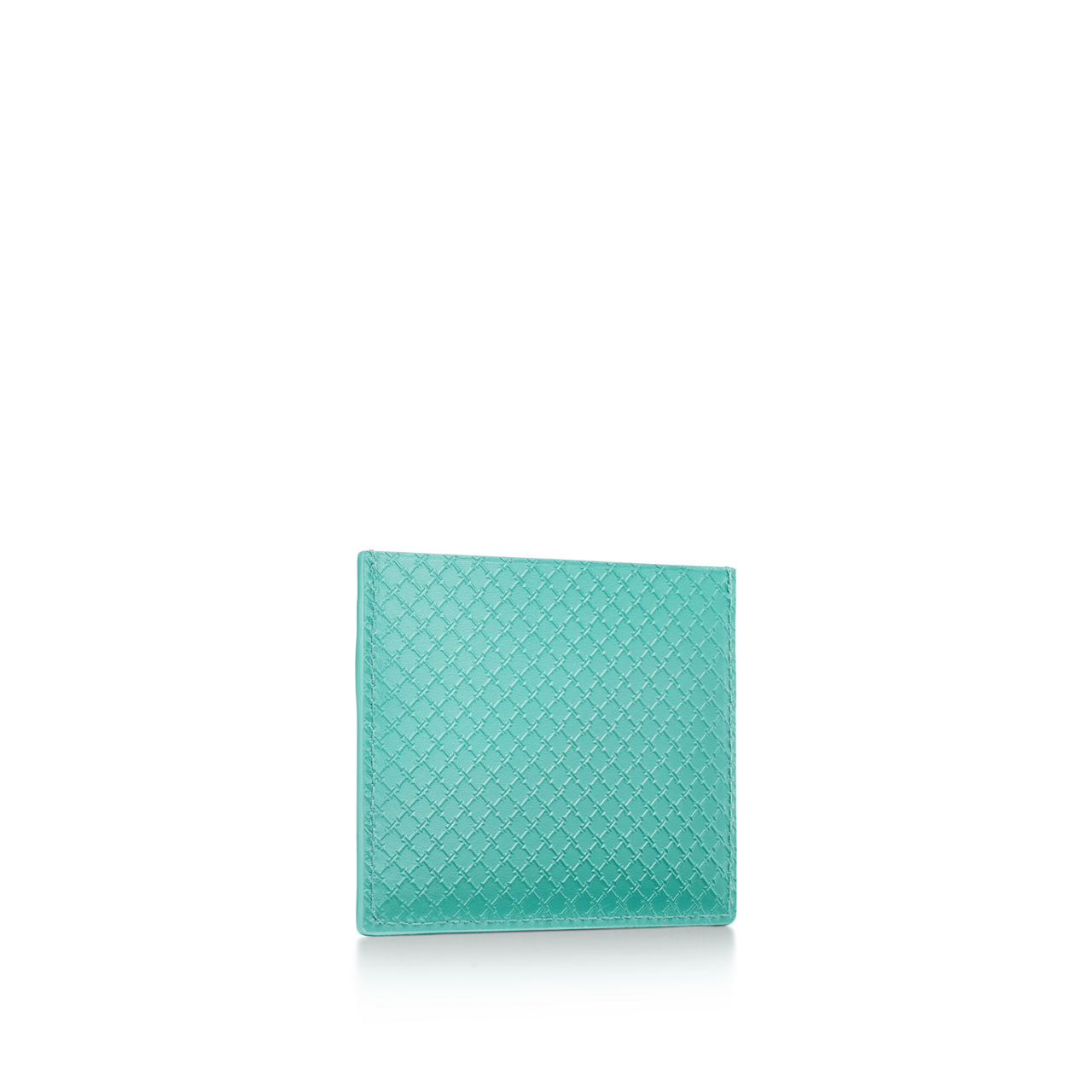 Tiffany T:Square Card Case in Vivid Tanzanite Blue Leather image number 2