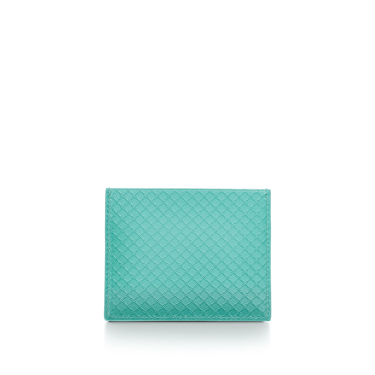 Tiffany T:Square Card Case in Vivid Tanzanite Blue Leather image number 3