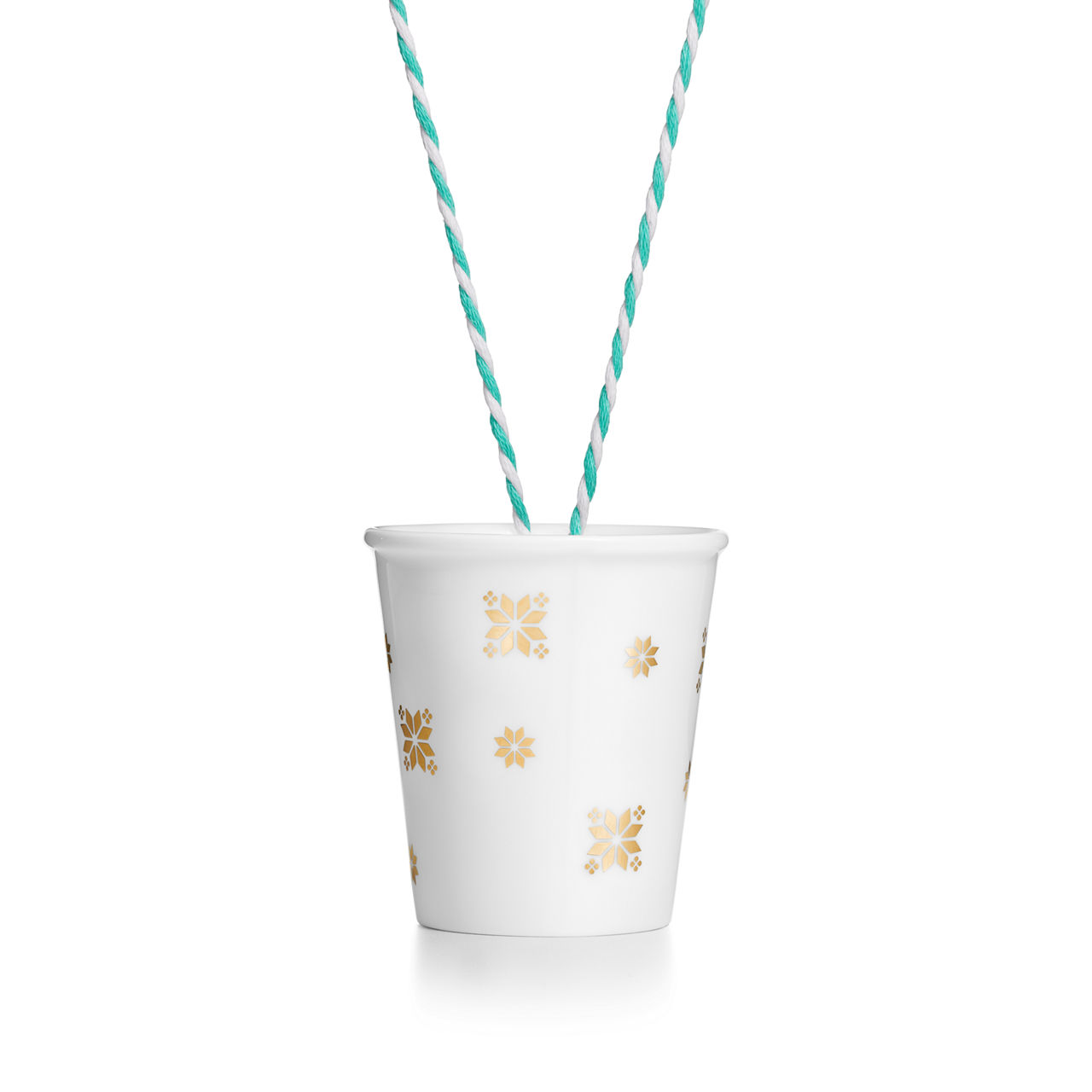 Tiffany Cups:Paper Cup Snowflake Ornament in Gold-coloured Bone China image number 3
