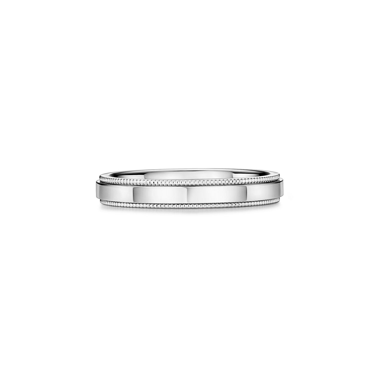 Collezione Tiffany Together:Fedina Milgrain, platino con diamante, altezza 3 mm numero immagine 3