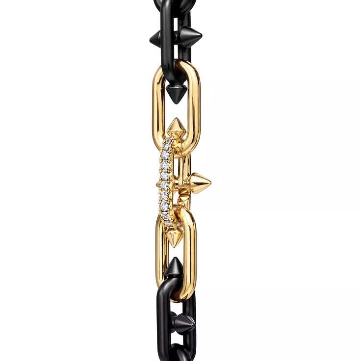 Tiffany Titan by Pharrell Williams:Necklace in Titanium and Gold wirh Diamonds, 5