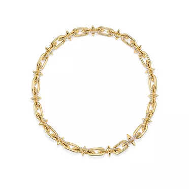 Tiffany Titan by Pharrell Williams:Necklace in Yellow Gold with Diamonds, 3