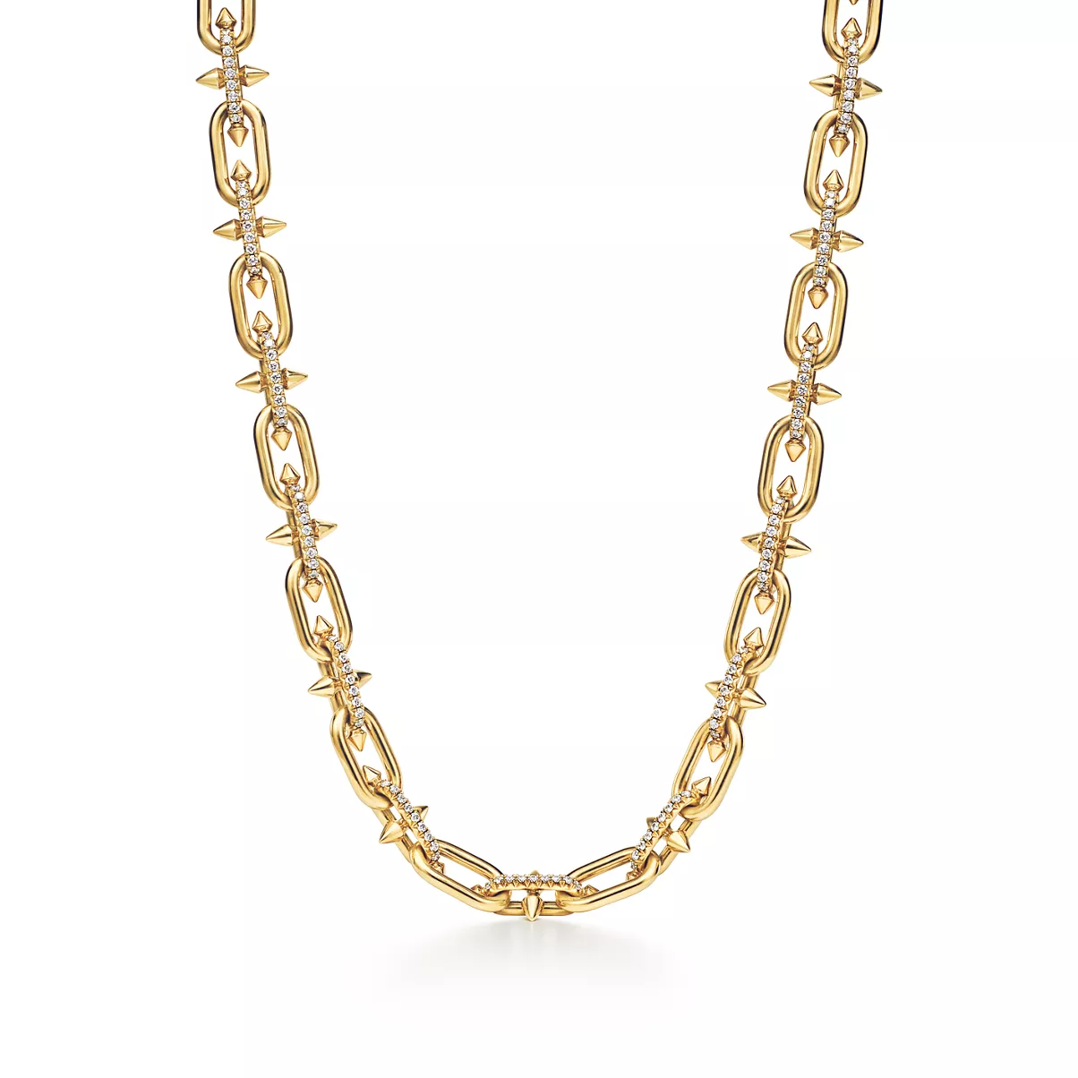 Necklace in Yellow Gold with Diamonds