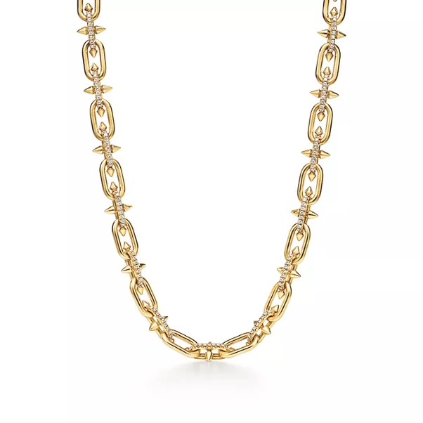 Necklace in Yellow Gold with Diamonds