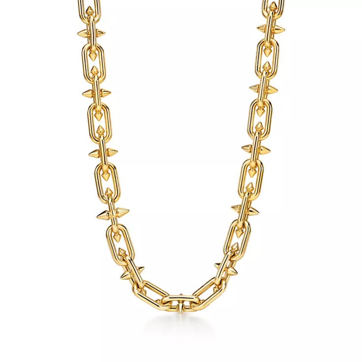 Tiffany Titan by Pharrell Williams:Clasp Necklace in Yellow Gold with Diamonds, 4