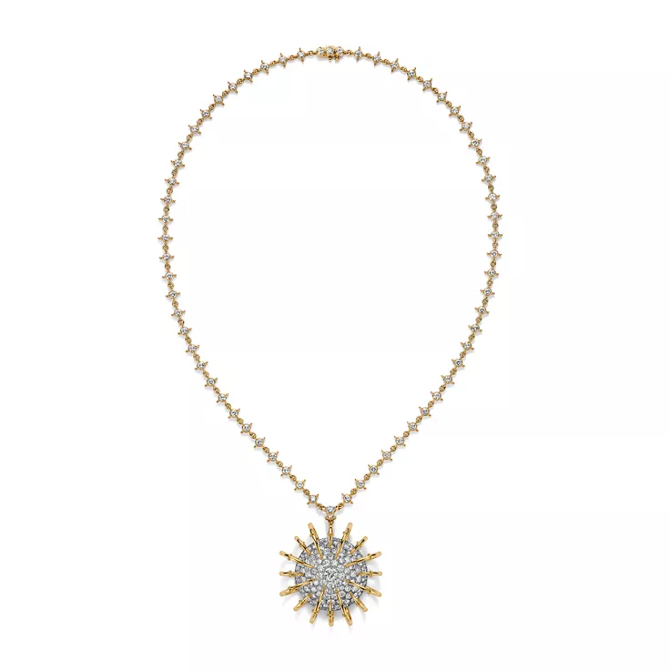 Apollo by Tiffany:Pendant in Gold and Platinum with Diamonds, 1