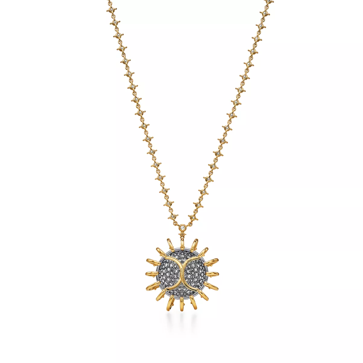 Pendant in Gold and Platinum with Diamonds
