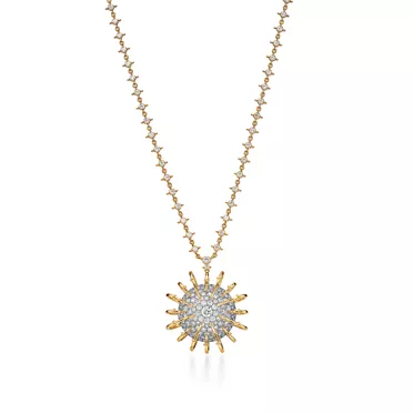 Apollo by Tiffany:Pendant in Gold and Platinum with Diamonds, 2