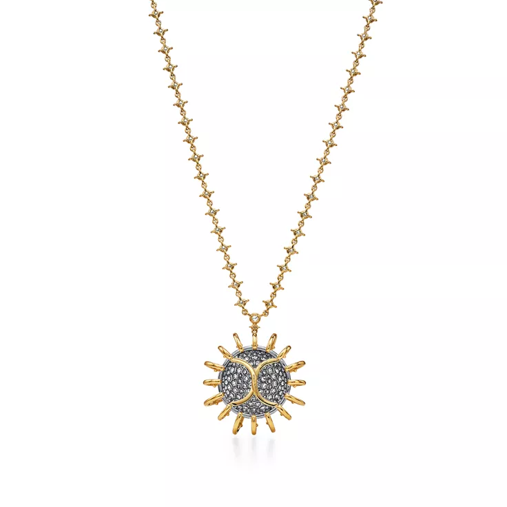 Apollo by Tiffany:Pendant in Gold and Platinum with Diamonds, 4