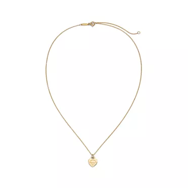Return to Tiffany®:Mini Heart Tag Pendant in Yellow Gold with a Diamond, 3