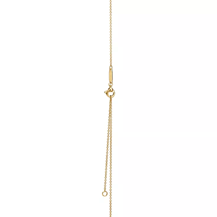 Return to Tiffany®:Mini Heart Tag Pendant in Yellow Gold with a Diamond, 5