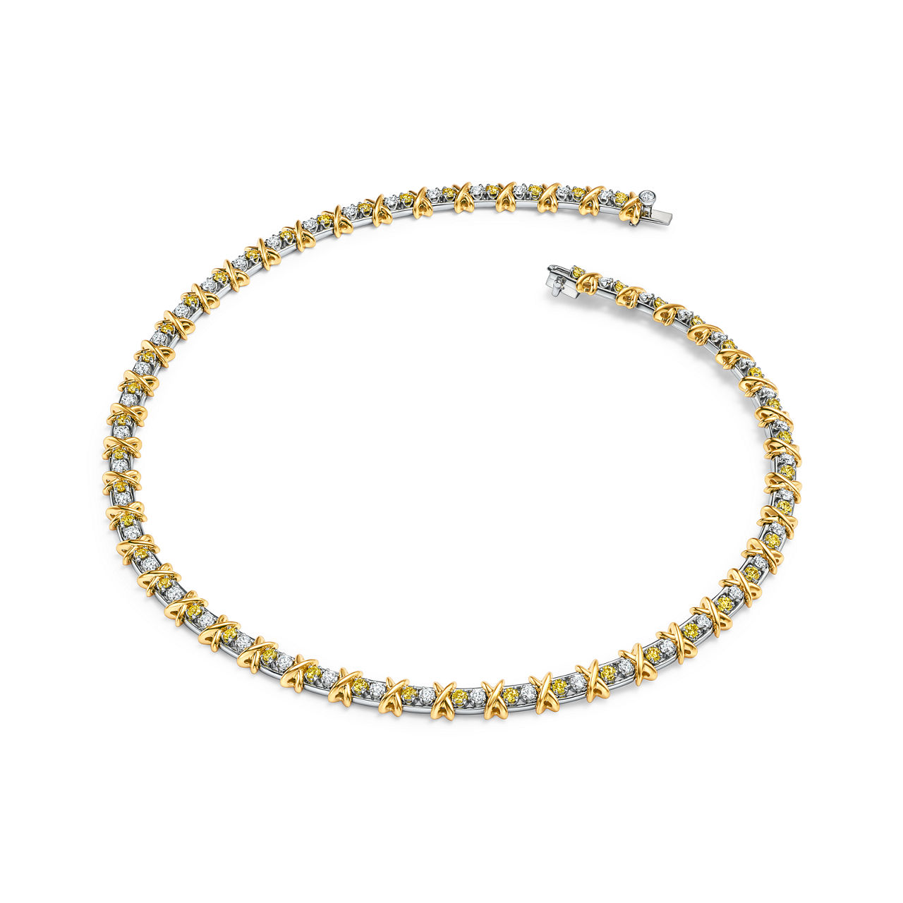 Collezione Sixteen Stone by Tiffany:Collana con diamanti gialli e incolori numero immagine 2