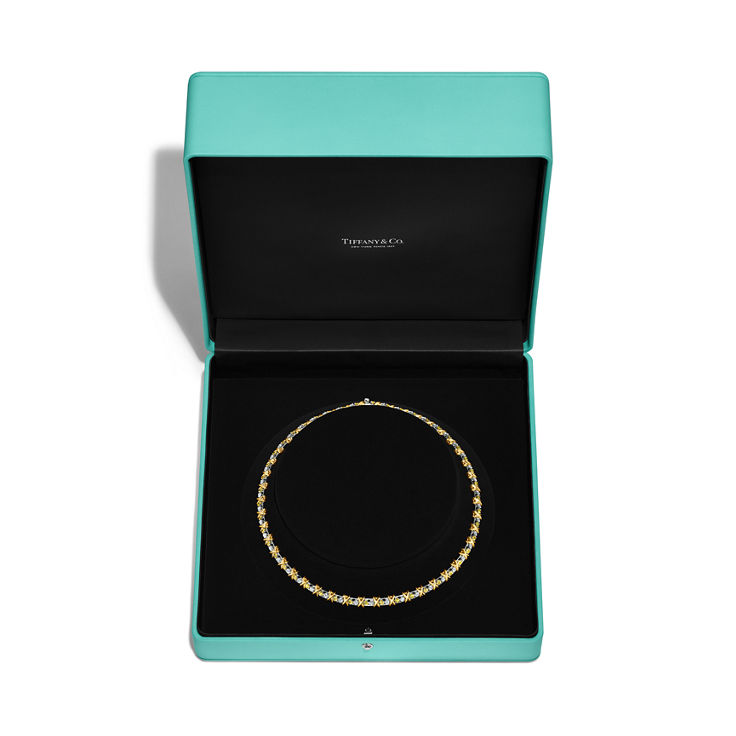Collezione Sixteen Stone by Tiffany:Collana con diamanti gialli e incolori numero immagine 4