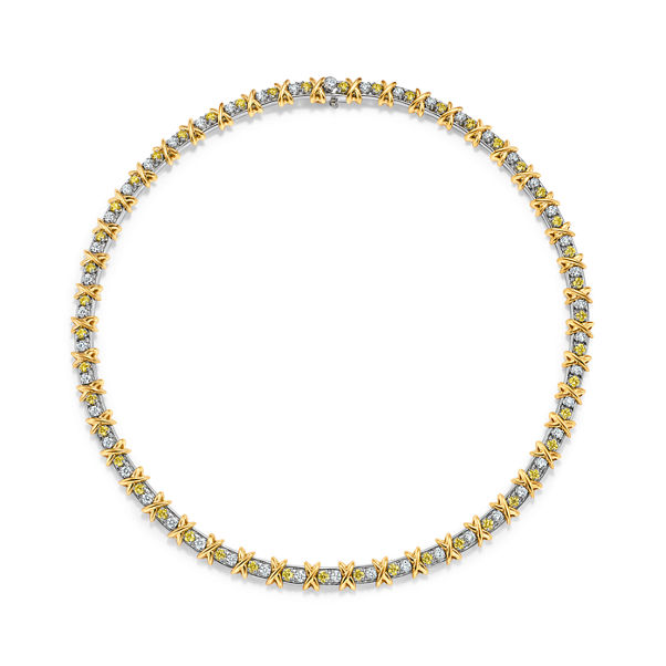 Collezione Sixteen Stone by Tiffany:Collana con diamanti gialli e incolori
