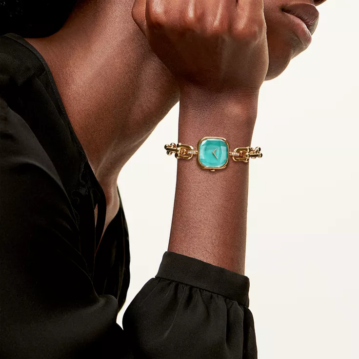 Tiffany HardWear:Watch in Yellow Gold with Diamonds, 1