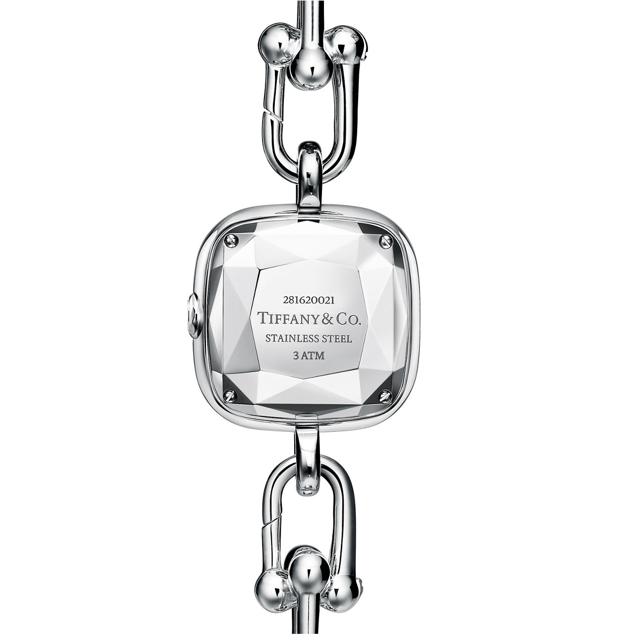 Tiffany HardWear:Watch in Sterling Silver and Steel with Diamonds image number 2